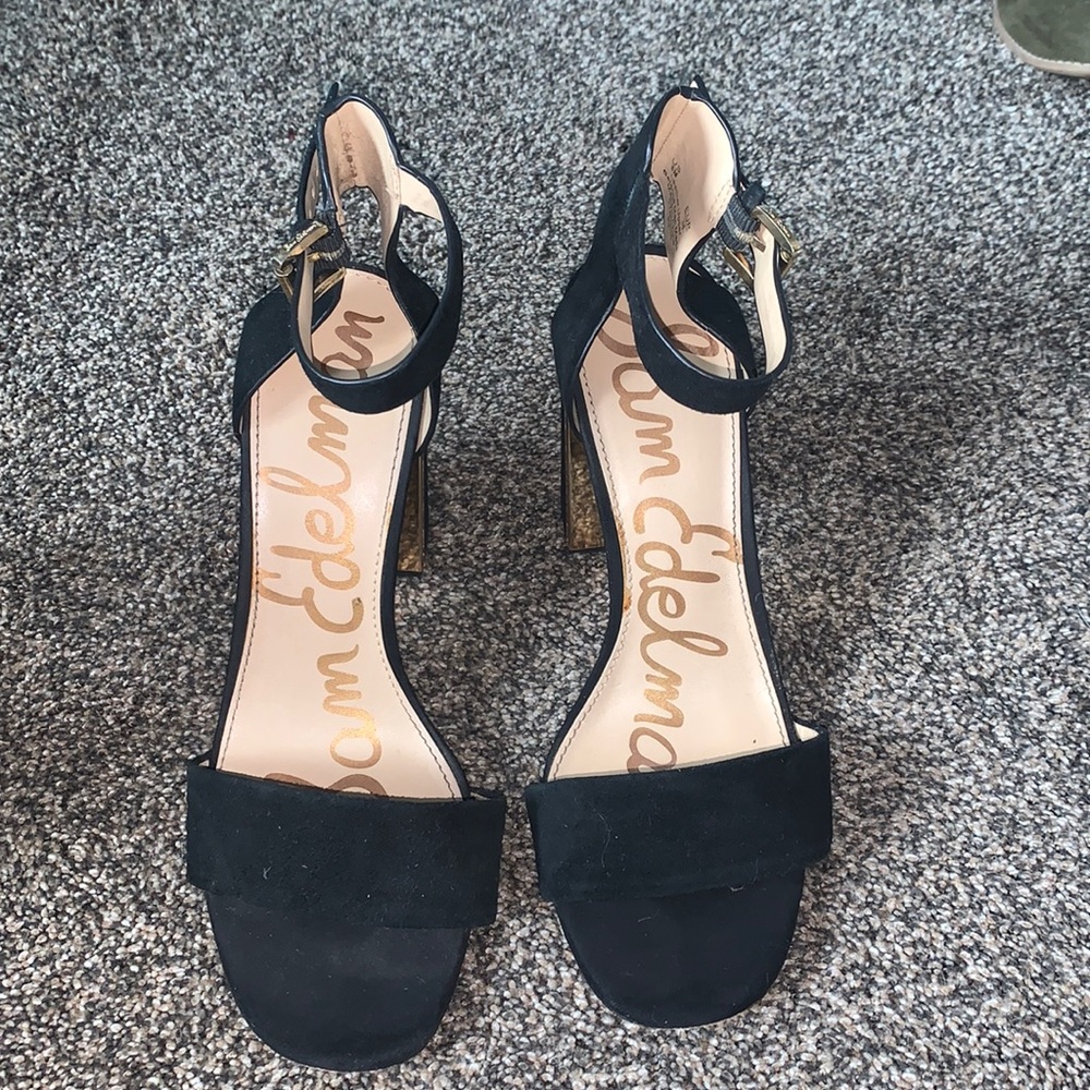 Black Suede Heals With Mirror Heal